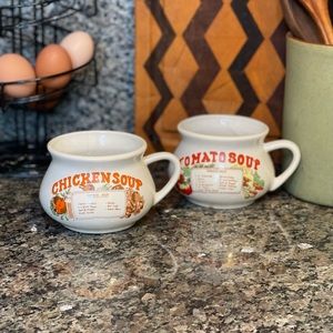 2 Vintage soup cups